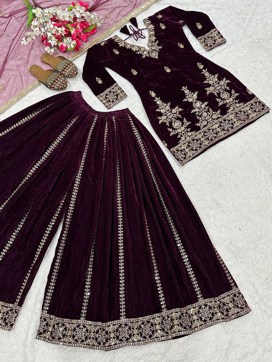 New Designer Party Wear Look Top , Sharara Plazzo  and Dupatta