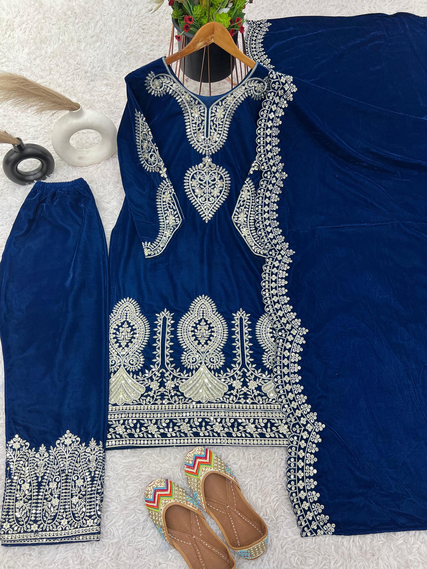👗 new designer party wear look top-dupatta and fully stiched bottom