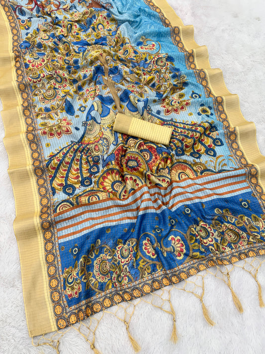 Mysore Silk With Pure Jari & Small Checks ( PHMS01)