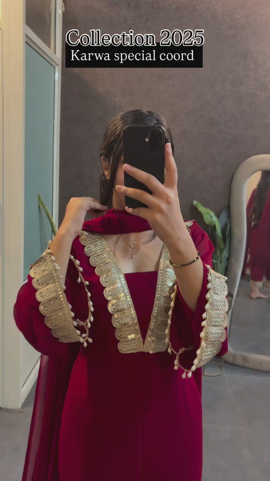 New Designer Party Wear Look Top-pant and Dupatta With Heavy Embroidery Work