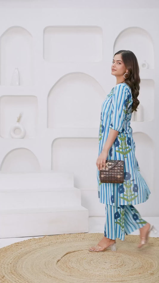 Most Magnificent Pure Cotton Printed Kurta Set