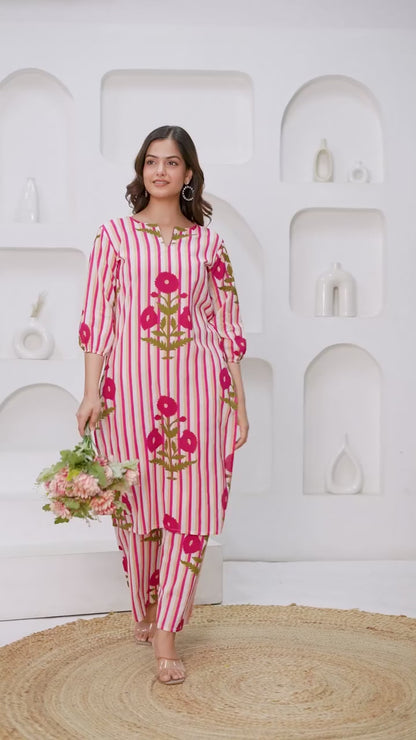 Most Magnificent Pure Cotton Printed Kurta Set