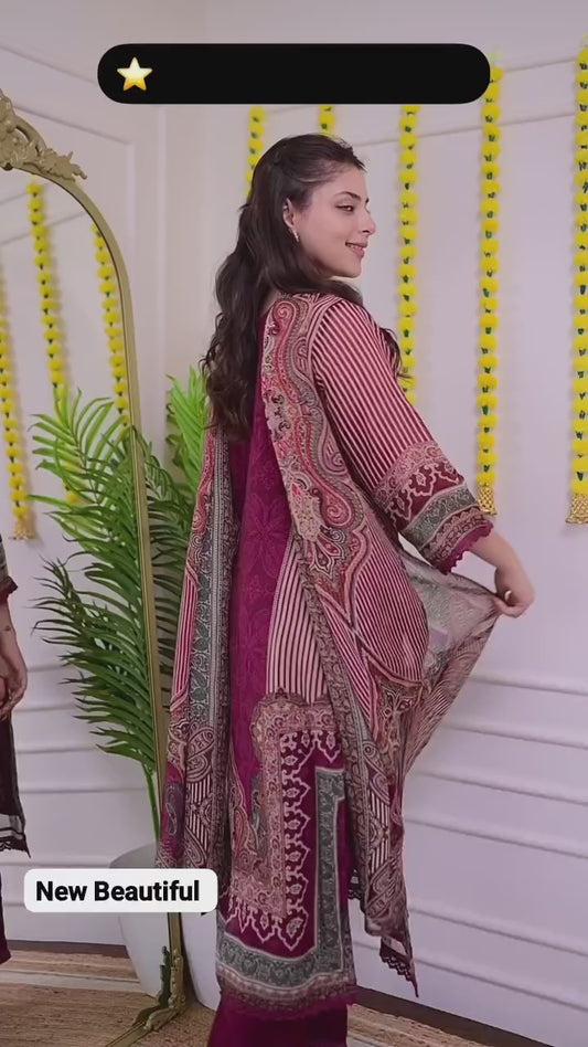 Premium Maroon Designer Kurti Suit – Party & Wedding Collection