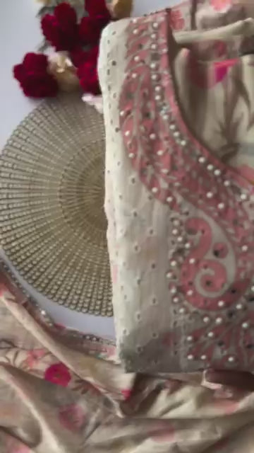 PAKISTANI NEW SHIFLI  LUNCHING LINEN Suit Set