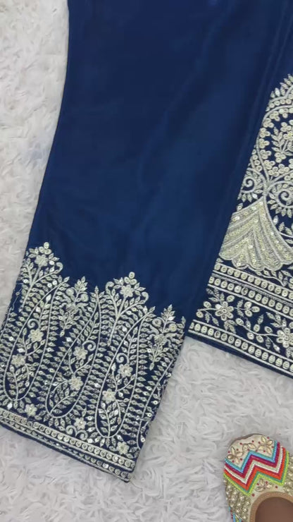 👗 New Designer Party Wear Look Top-Dupatta and Fully Stiched Bottom