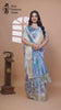 Pastel Blue & Teal Soft Silk Saree with Floral Weaving (GG-517)